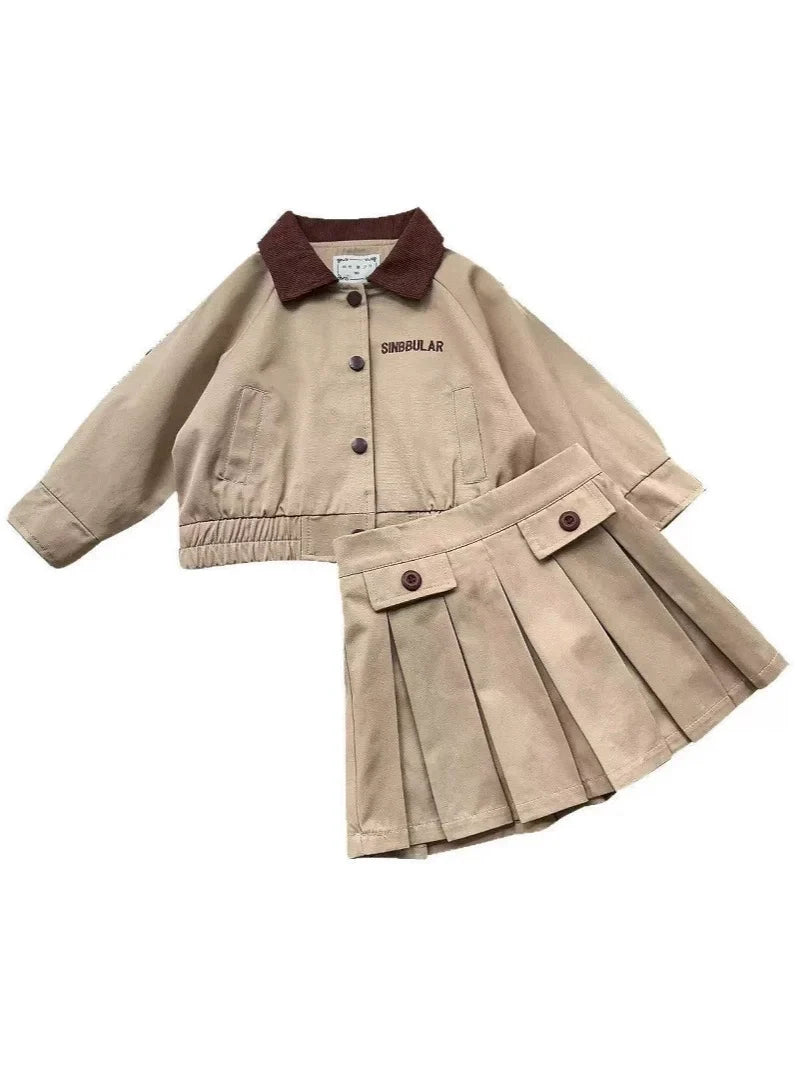 Conjunto Infantil Feminino Térninho Saia Plíssada
