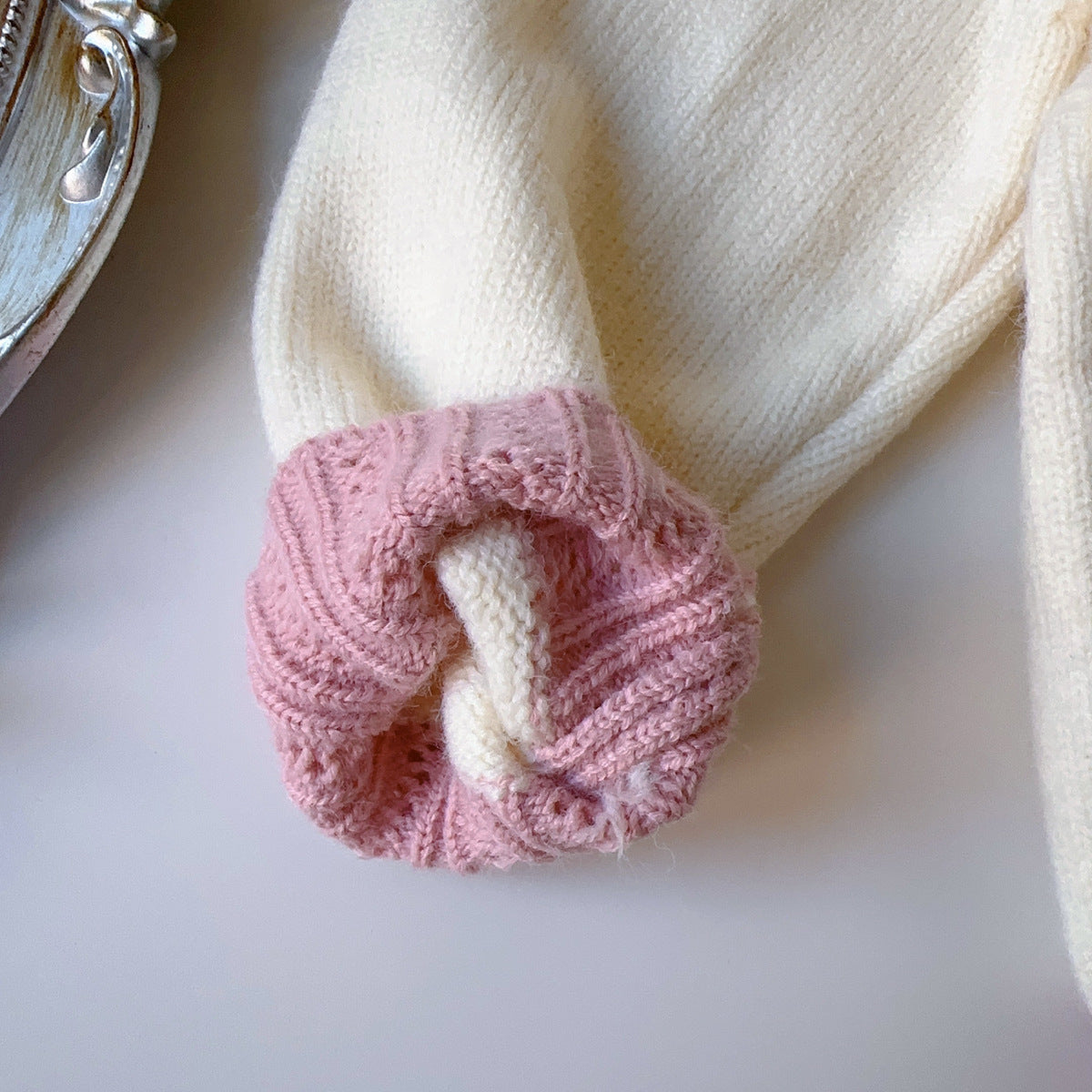 Cardigan Infantil de Tricô Arco íris