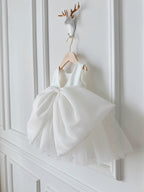 Vestido Infantil de Festa Pérolas  Laço
