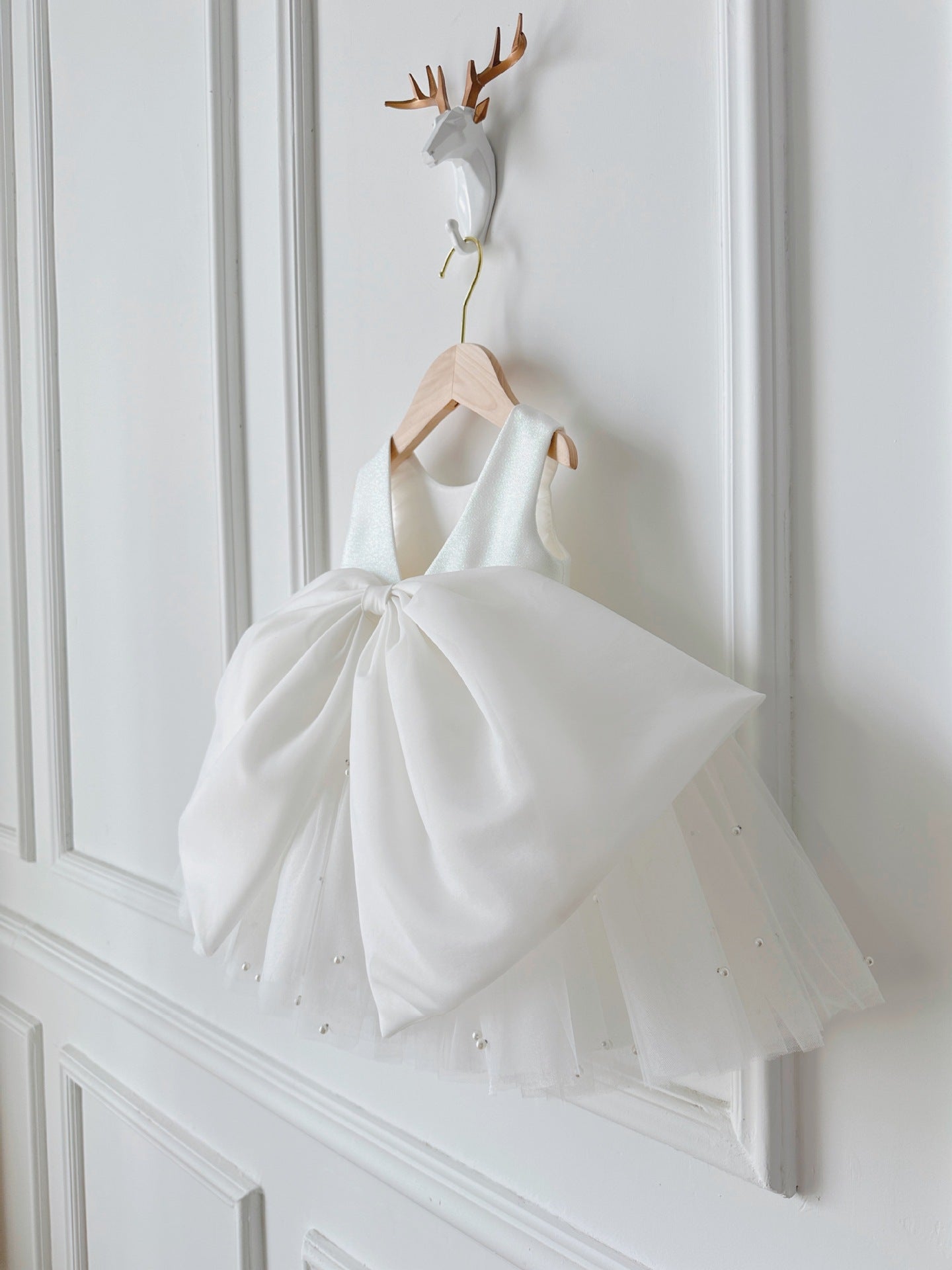 Vestido Infantil de Festa Pérolas  Laço