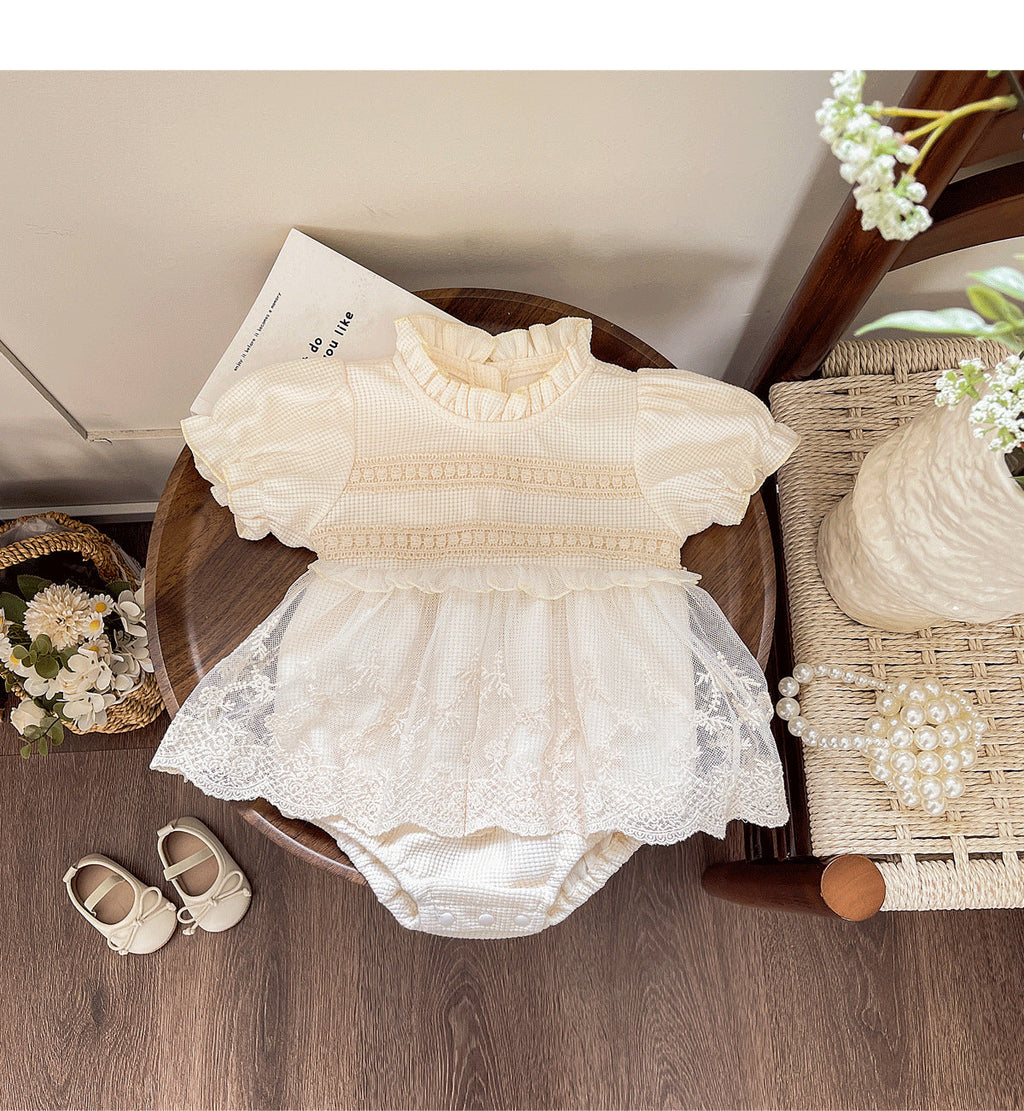 Body Infantil Feminino com Tule Rendado