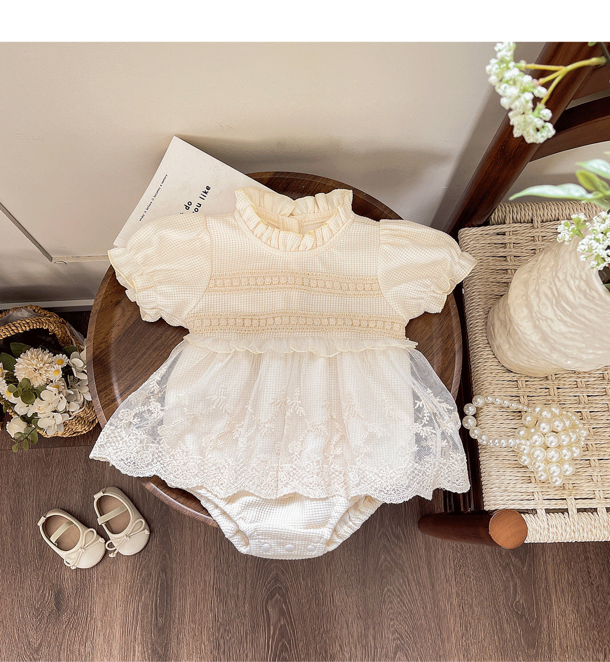 Body Infantil Feminino com Tule Rendado