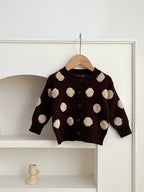 Cardigan Infantil Tricô Bolinhas