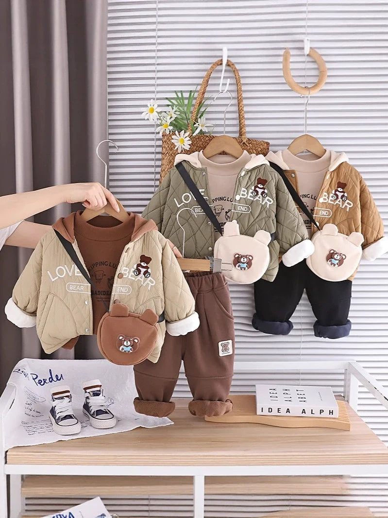 Conjunto Infantil Inverno 3 Peças Ursinho