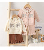 Conjunto Infantil Inverno de Tricô Lacinhos