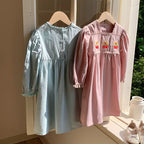 Vestido Infantil com Renda Cerejinhas