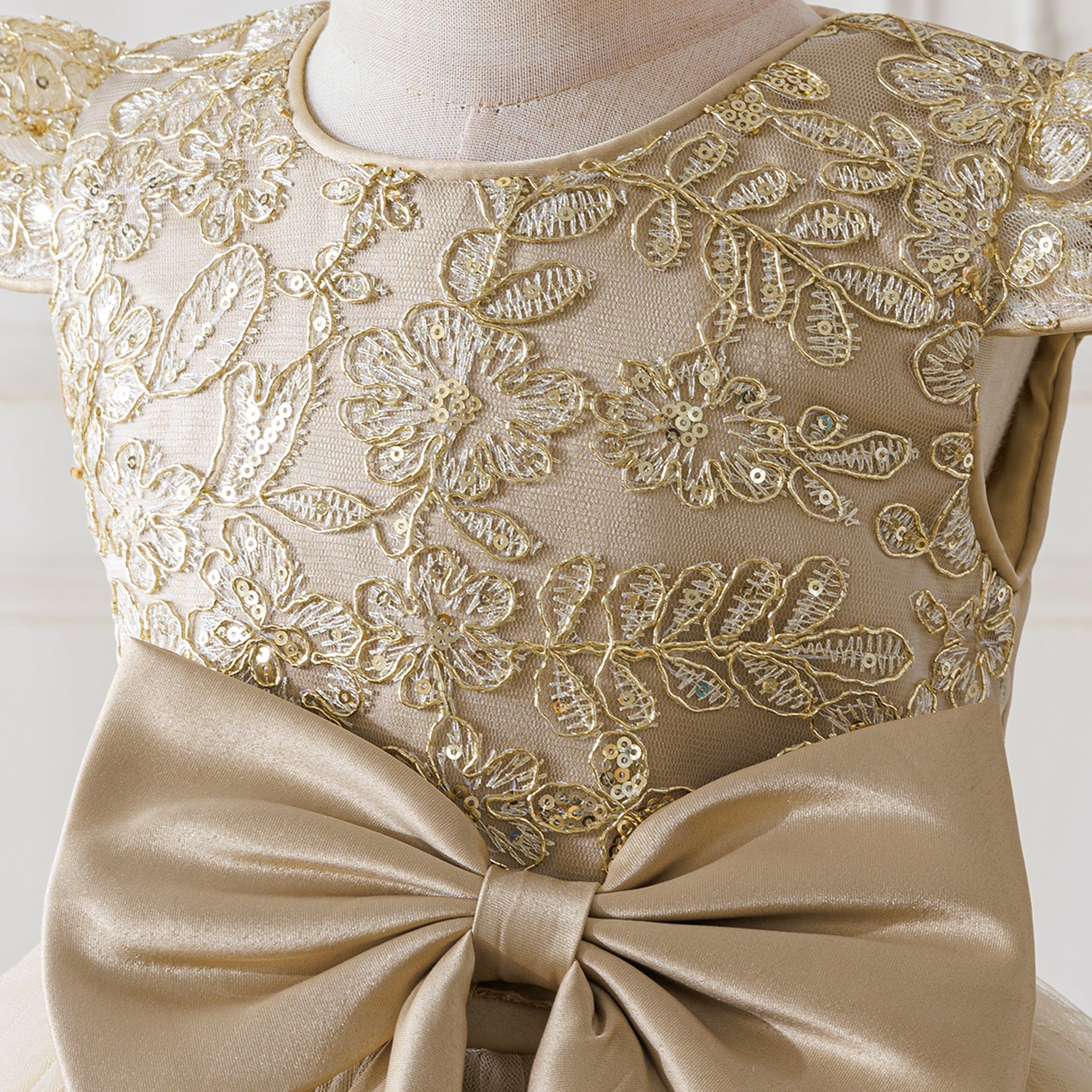 Vestido de Festa Infantil Renda e Laço