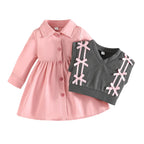Conjunto Infantil Vestido + Colete Lacinhos
