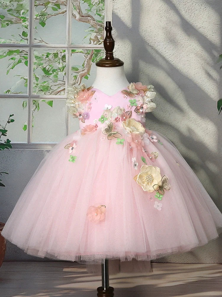Vestido Infantil de Festa Flores