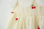 Vestido Infantil Bordado Cerejinhas