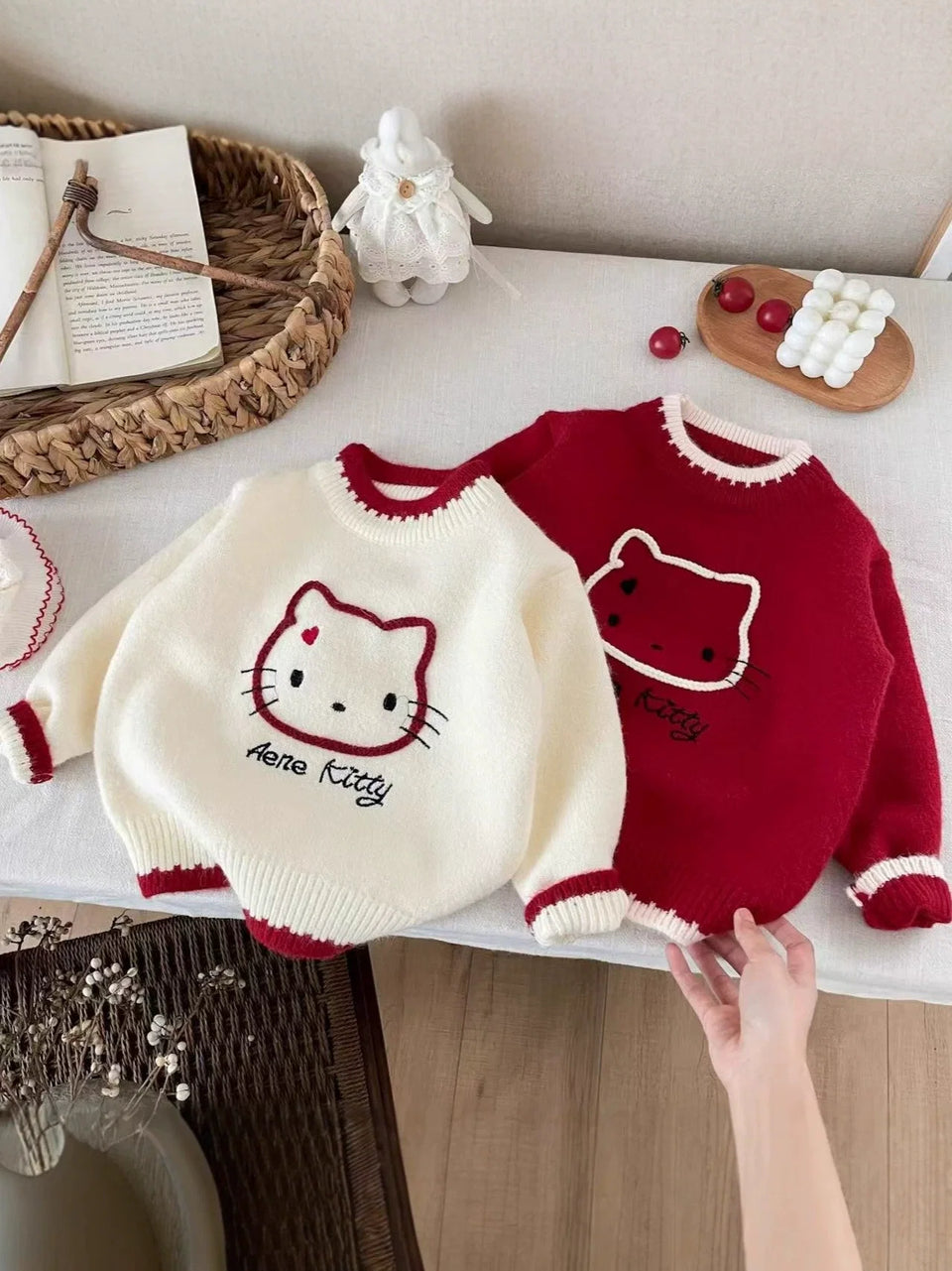 Blusa Infantil Tricô Hello Kity