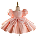 Vestido de Festa Infantil Laço e Flores