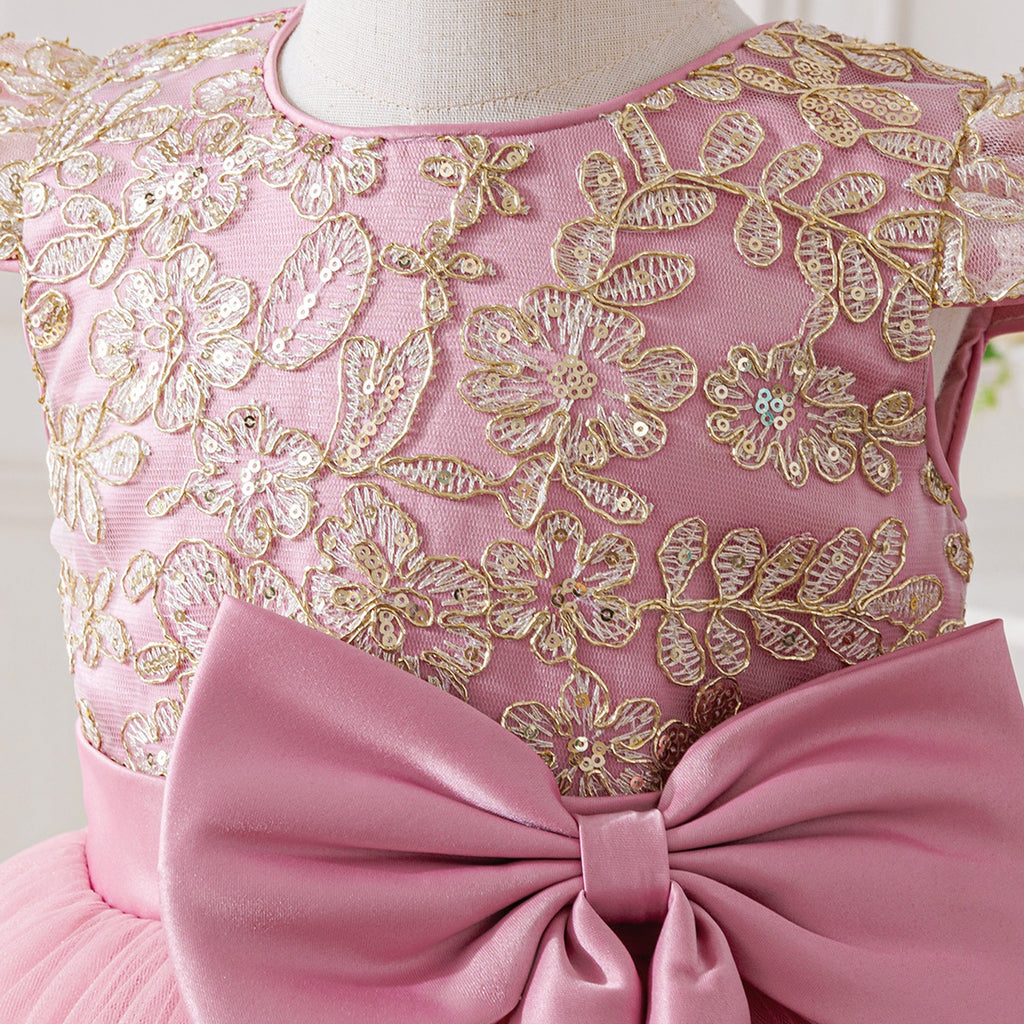 Vestido de Festa Infantil Renda e Laço