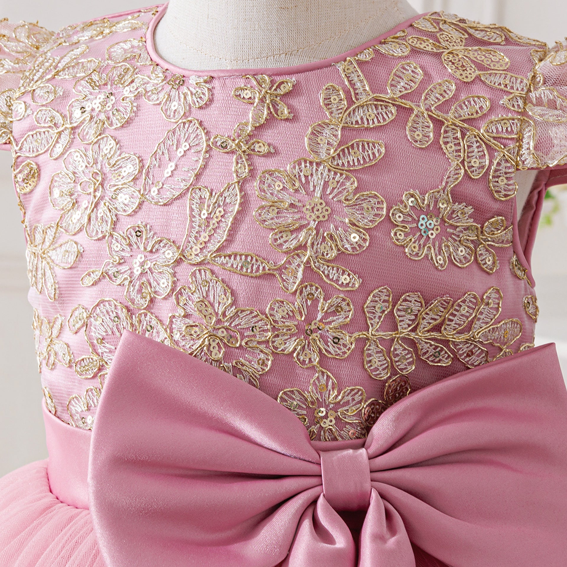 Vestido de Festa Infantil Renda e Laço