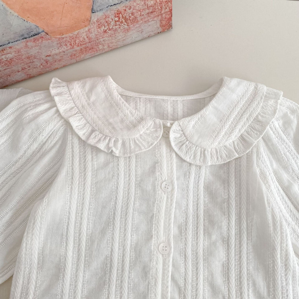 Vestido Infantil + Blusa Branca Golinha