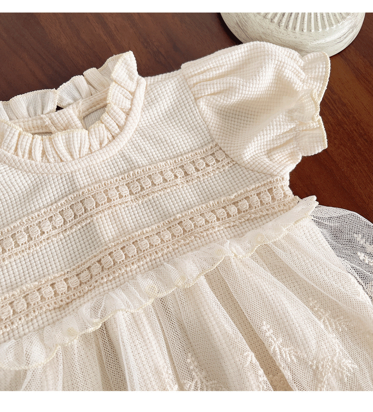 Body Infantil Feminino com Tule Rendado