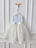 Vestido Infantil Brilhante Florzinhas