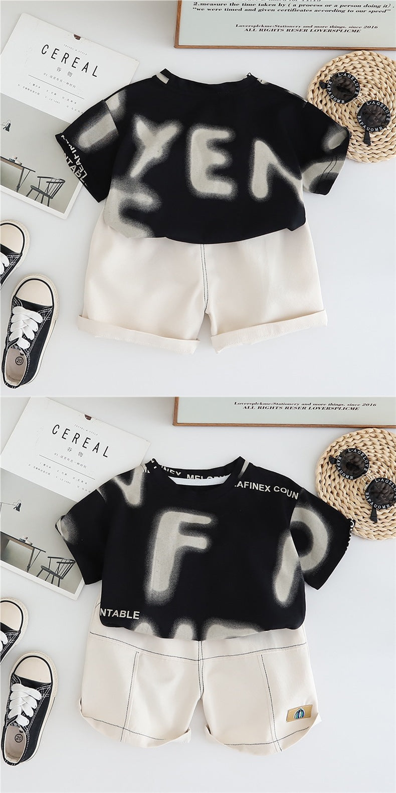 Conjunto Infantil Masculino Letras