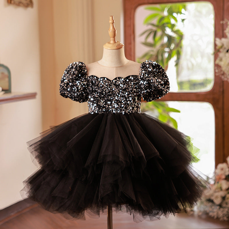 Vestido Infantil Luxo Paetê