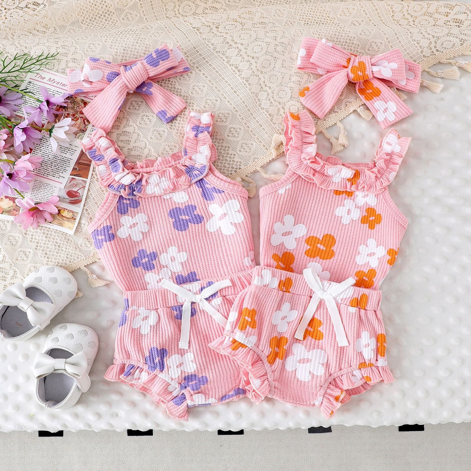 Conjunto Infantil Flores Verão