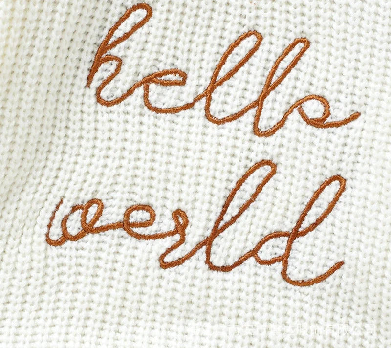 Body Infantil de Tricô Hello