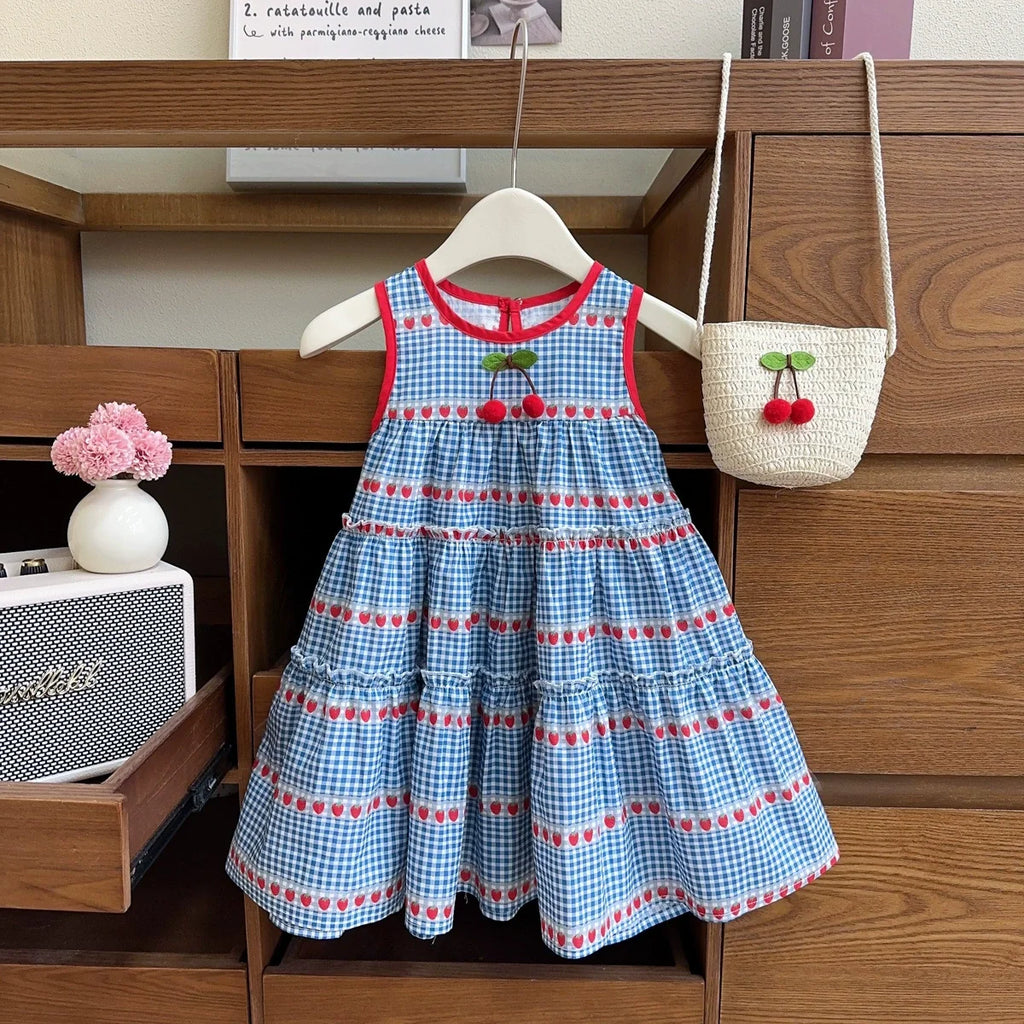 Vestido Infantil Morango Cerejinhas