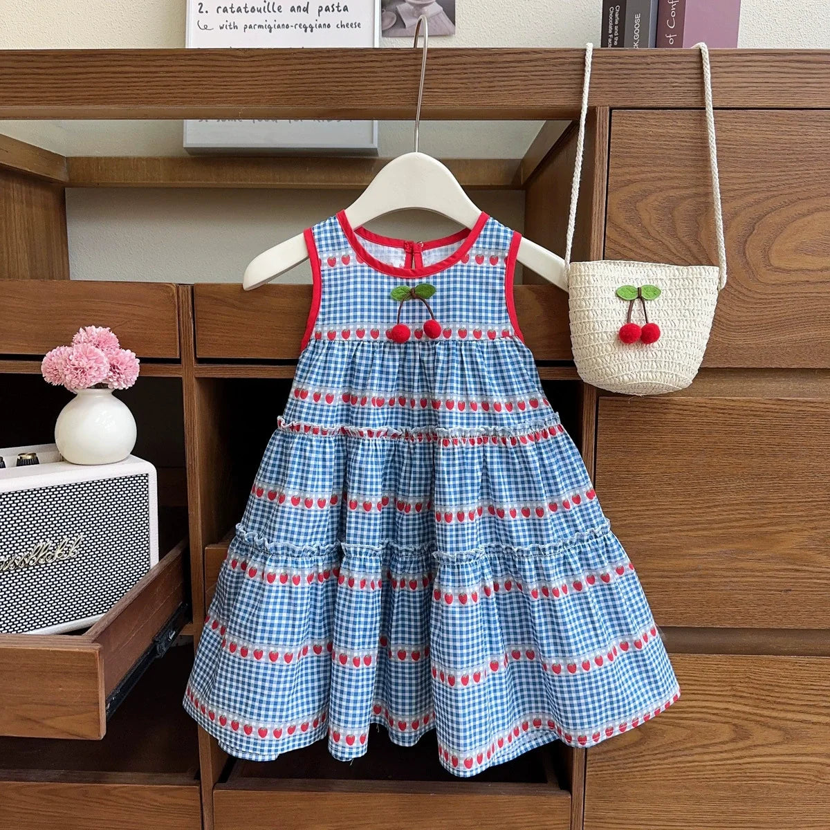 Vestido Infantil Morango Cerejinhas