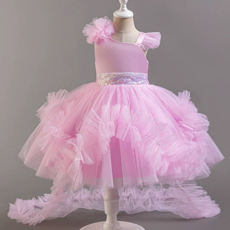Vestido De Festa Com Babadinhos de Tule