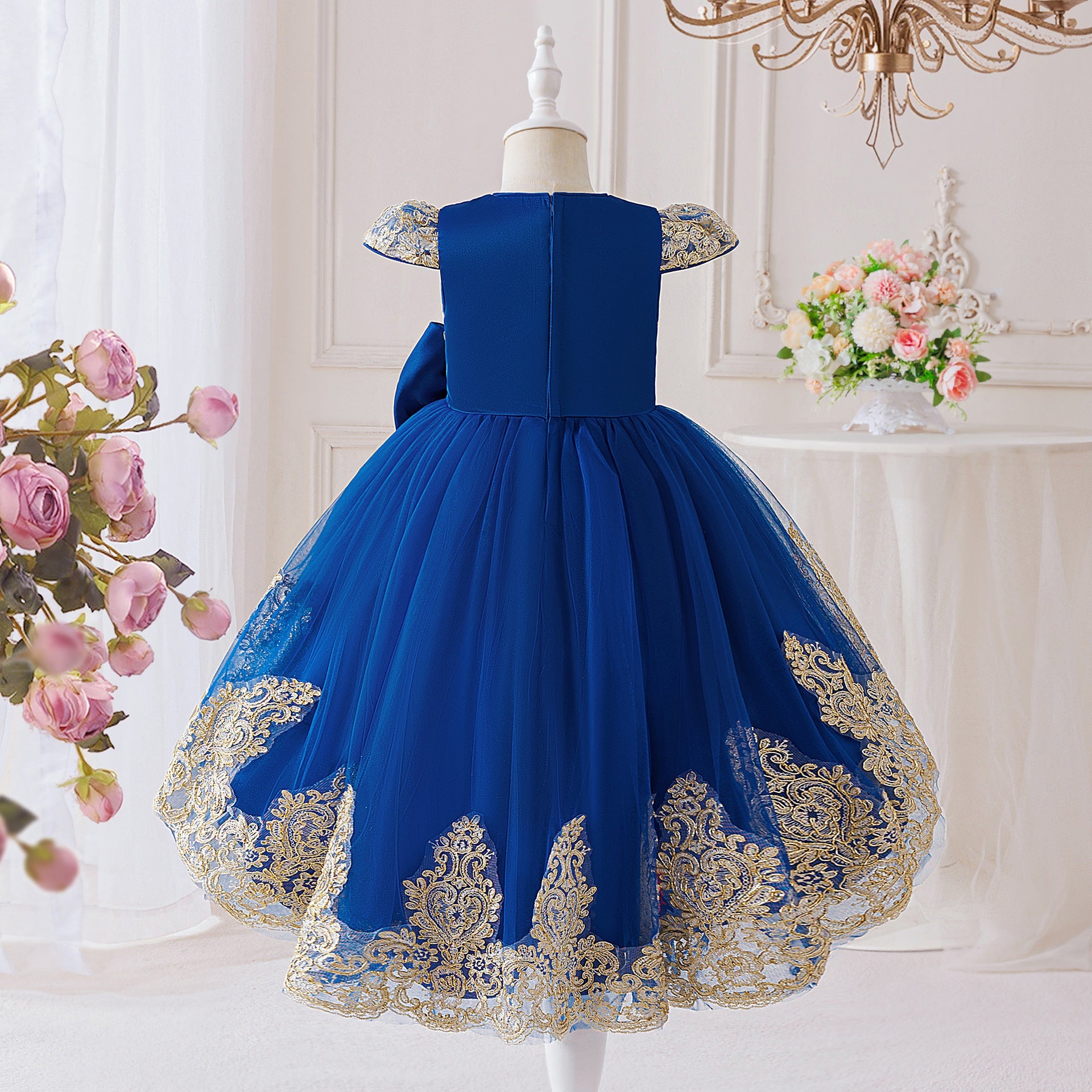 Vestido de Festa Infantil Renda e Laço