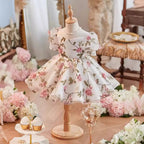 Vestido de Festa Branco Flores