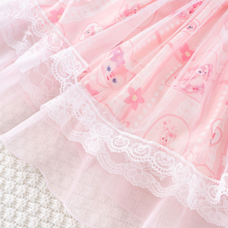 Vestido Infantil Rendado Coelhinho