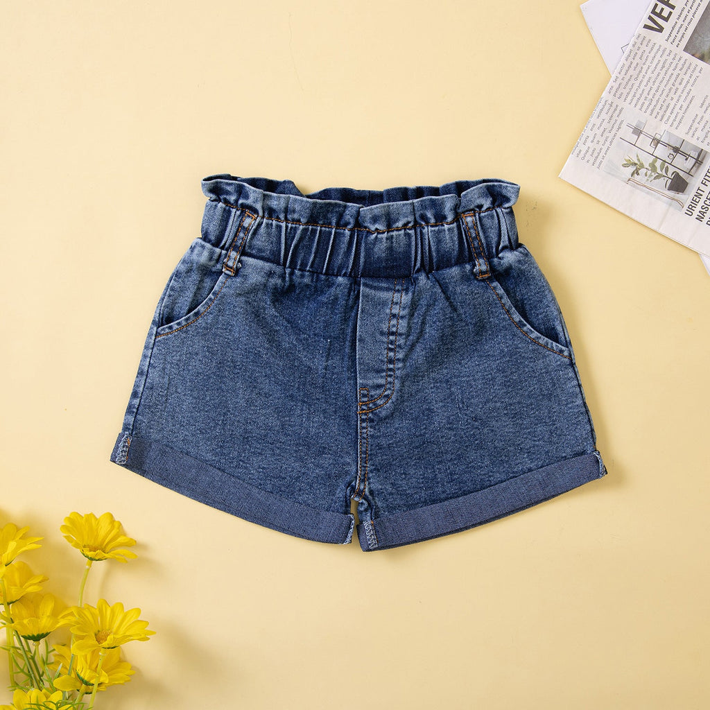 Conjunto Infantil Feminino Jeans Lacinho