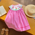 Vestido Infantil Xadrez Sereia