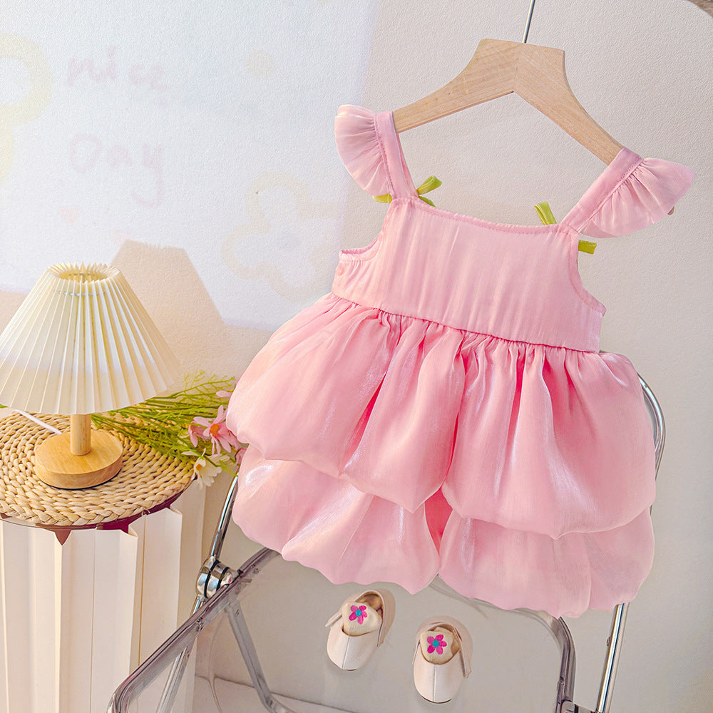 Vestido Infantil Verão Tulipas
