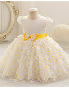 Vestido Infantil Florzinhas Amarelas