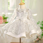Vestido De Festa Infantil Brilhante Lacinho
