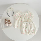 Body/ Conjunto Infantil Feminino Tulipas