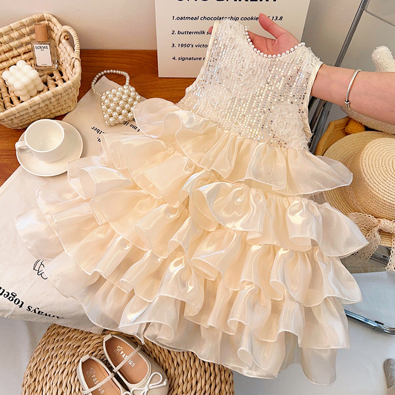 Vestido Infantil De Festa Glamour Lacinho