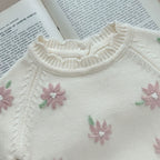 Body Infantil Tricô Florzinhas