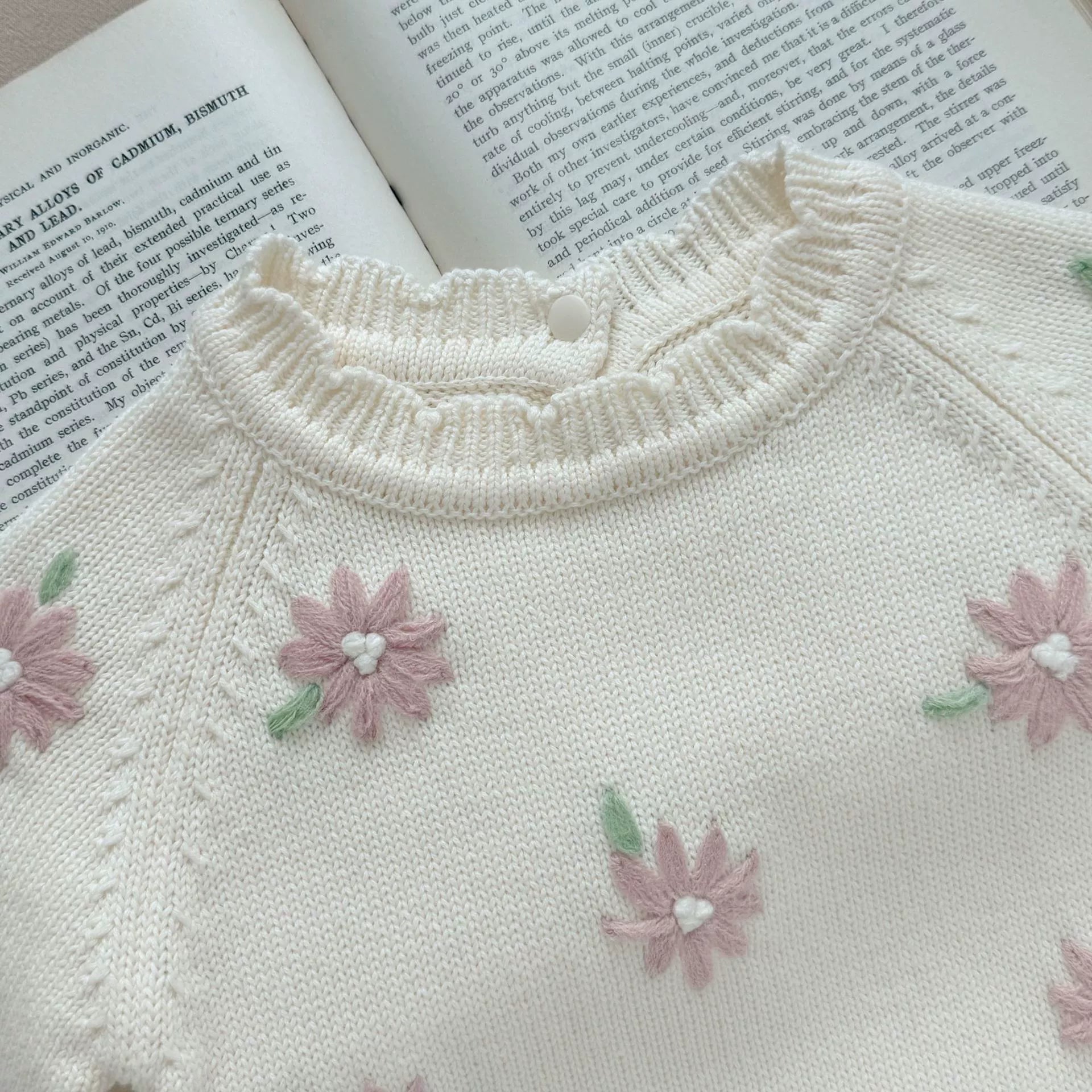 Body Infantil Tricô Florzinhas