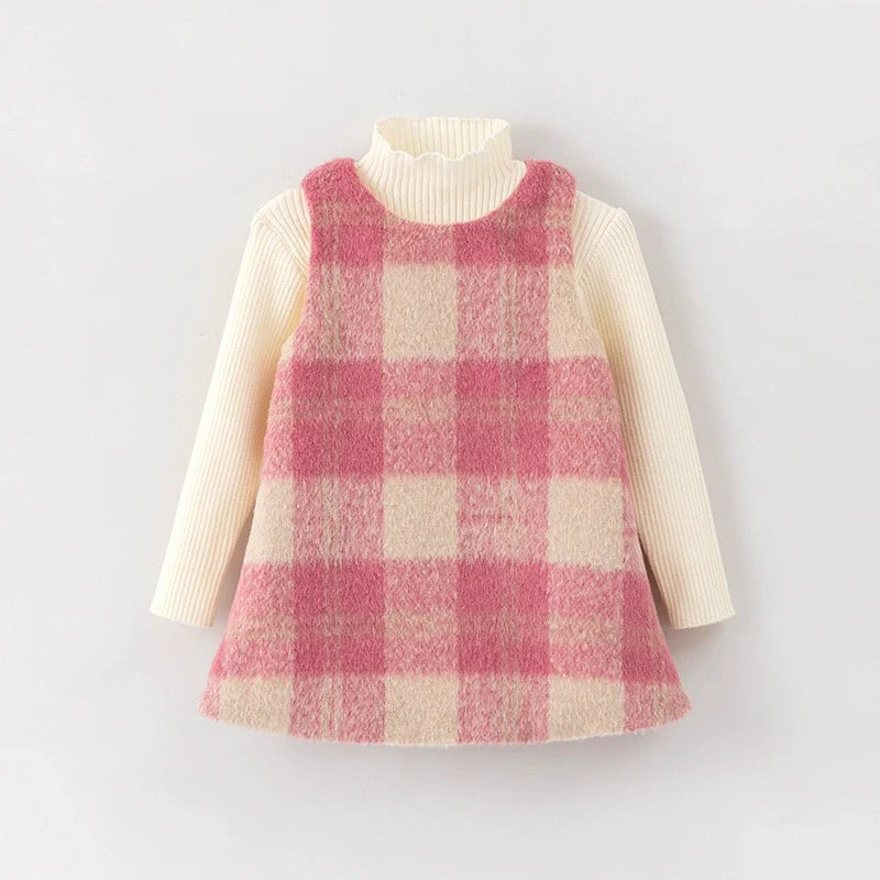 Vestido Infantil Xadrez Orelhinha