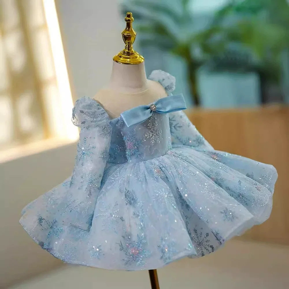 Vestido Infantil Azul Princesa