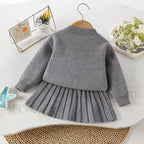 Conjunto Infantil de Tricô Corações