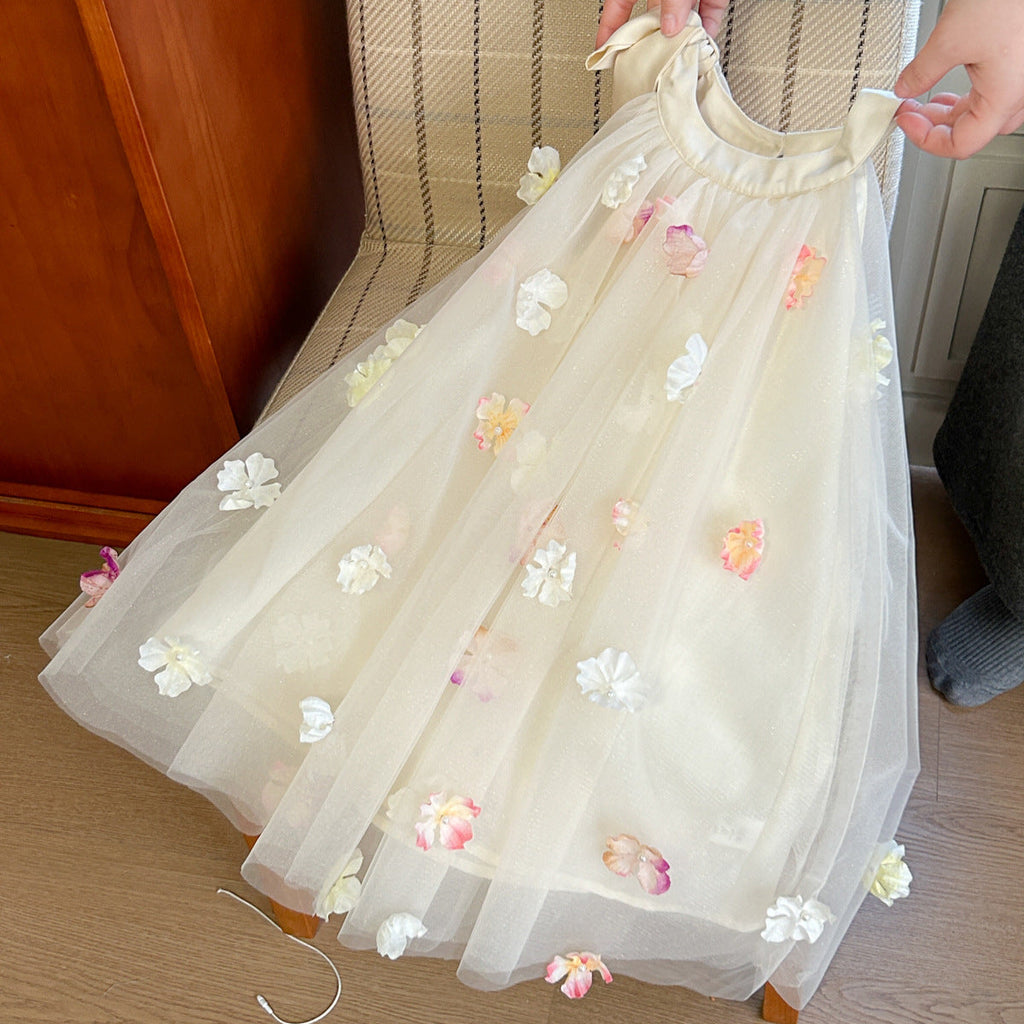 Vestido Infantil Tule Florzinhas