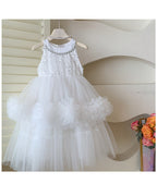 Vestido De Festa Infantil Brilhs e Tule