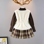 Conjunto Infantil Gatinha Xadrez