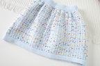 Conjunto Infantil Feminino Tricô Bolinhas Coloridas