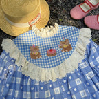 Vestido Infantil Corações Ursinhos