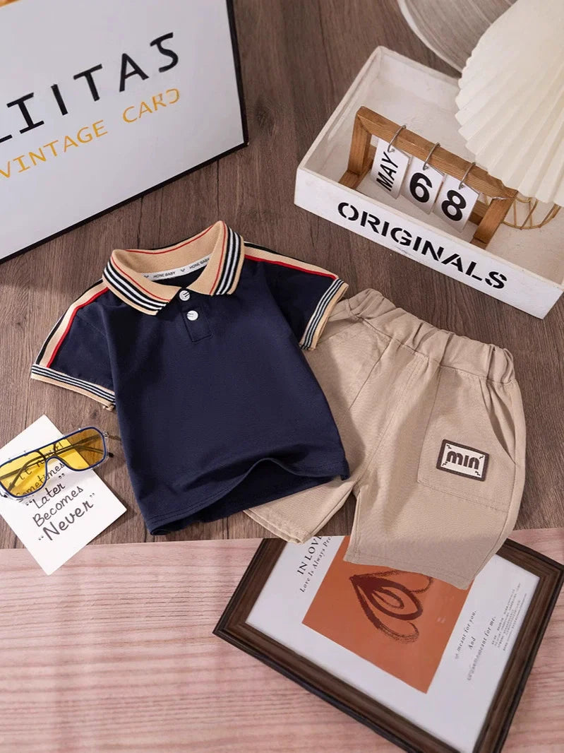 Conjunto Infantil Masculino Polo Lístras