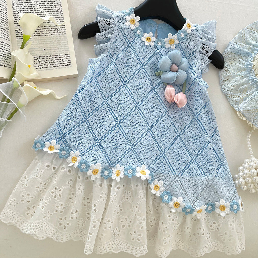 Vestido Infantil Margaridas Barra Lese
